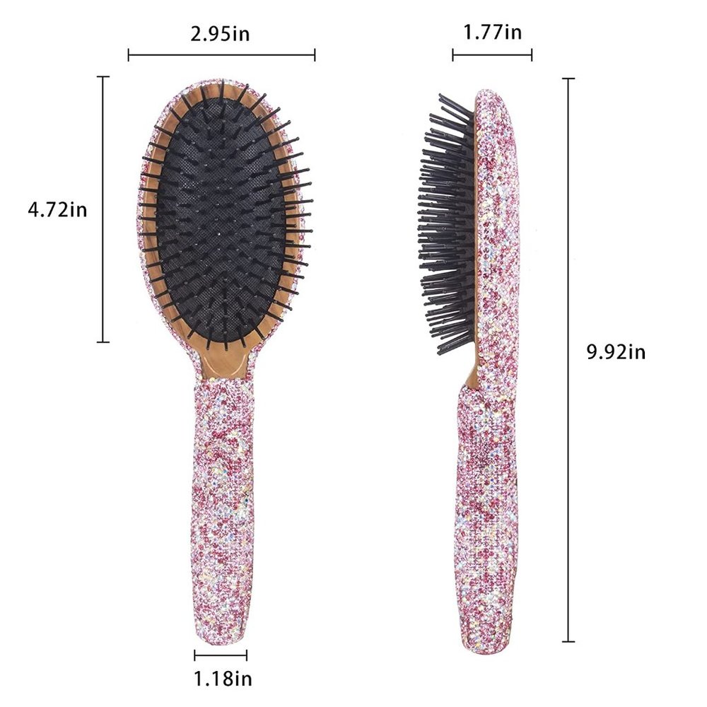 NWT Rhinestone Hair Brush Sparkling Bling Swarovski Crystal +Gift - Picture 10 of 10